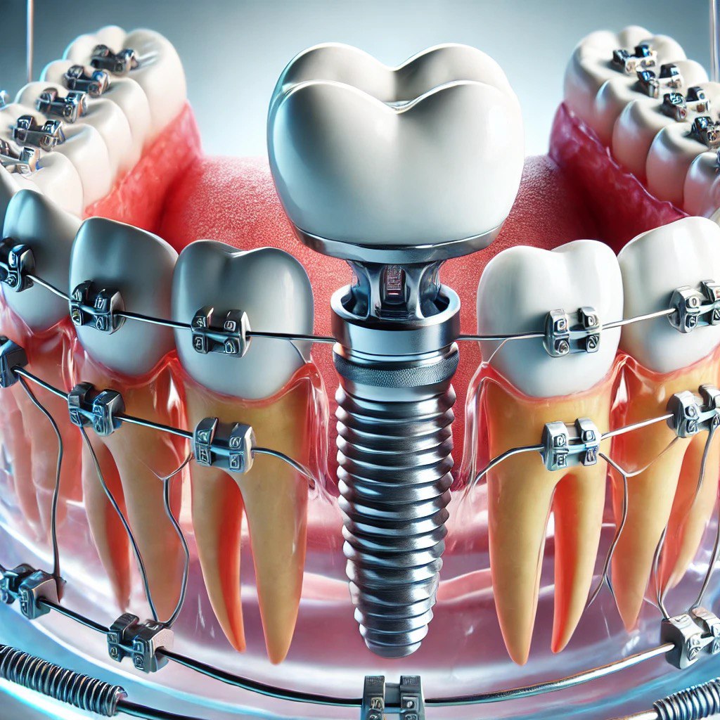ایمپلنت دندان در حین ارتودنسی