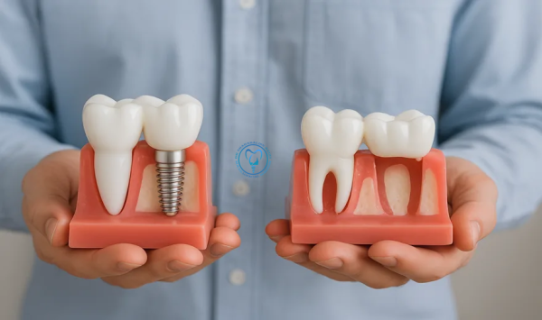 برای تک دندان ایمپلنت بهتر است یا پل؟